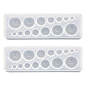 2PCS Cabochon Gem Silicone Mold, Clear Round Silicone Mold for Making Earrings Jewelry Making Crafting Projects - color: round-small