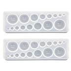 2PCS Cabochon Gem Silicone Mold, Clear Round Silicone Mold for Making Earrings Jewelry Making Crafting Projects - color: round-small