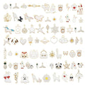 30pcs Mixed Enamel Charms Pendants for Jewelry Making Bulk lot Necklace Earrings Bracelet Craft Findings - color: White