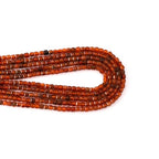 Faceted Natural Red Agate 2-3mm Cube Square Loose Beads Gemstone Small Loose Beads Healing Crystal Energy Stone for DIY Jewelry Making 15" - color: Red Agate