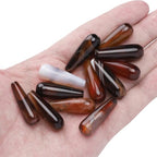 BEADIA Natural Dream AgateTeardrop Stone Beads 10x30mm 12pcs Dangle Earring Charm for DIY Jewelry Making - color: Dream Agate
