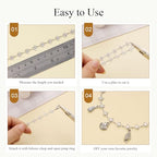 Jabogrii 16.4 Feet Silver Four Leaf Clover Jewelry Making Chains Roll Stainless Steel DIY Craft Chain Bulk for Jewelry Making - color: FLower Silver