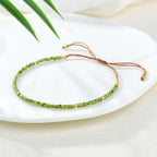 KELITCH Adjustable turquoise bead bracelet single color knitting friendship bracelet fashion jewelry daily wear gift (28 color selection) - color: Mix Green 04D