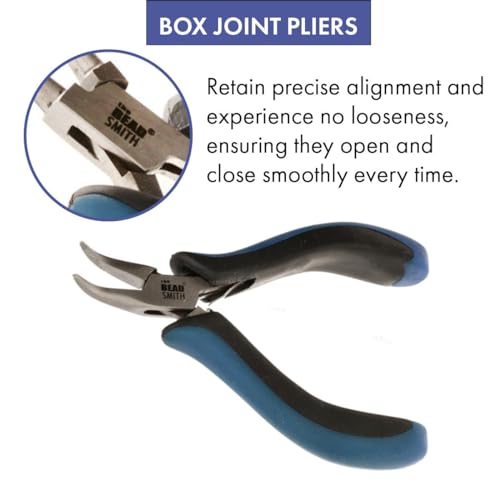 The Beadsmith Ergonomic Bent Chain Nose Pliers – 5 inches (127mm) – Comfortable Ergonomic Grip, Double-Leaf Springs & Polished Steel Head – Extra-Fine Tips Precision to Medium Level Work - style: Bent Chain Nose