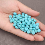 BONNY BOXX Natural 5 * 8mm Blue Turquoise Rondelle Beads, Natural Abacus Disk Stone Beads Loose Spacer Gemstone Beads for DIY Bracelet Necklace Jewelry Making - color: Blue Turquoise, size: 5*8MM