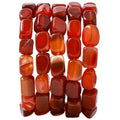 Natural Large Red Agate Cube Stone Beads 8x11mm 38cm/str Loose Semi Gemstone Stone Square Beads for Making Bracelets Necklace - color: Red Agate