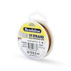 Beadalon 19 Strand Stainless Steel Bead Stringing Wire, .015 in / 0.38 mm, Satin Copper, 30 ft / 9.2 m - color: Satin Copper, style: .015 in / 0.38 mm, 30 ft / 9.2 m