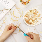 SANNIX Letter Charms, 156Pcs/6 Sets Alphabet ABC Letter Charms 3 Styles Capital A-Z Charms DIY Bracelet Necklace Pendants with 200Pcs Open Jump Rings for Jewelry Making, KC Gold - color: KC Gold
