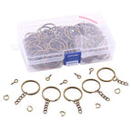 Swpeet 360Pcs 6/5" 30mm Bronze Key Chain Rings Kit, Including 120Pcs Keychain Rings with Chain and 120Pcs Jump Ring with 120Pcs Screw Eye Pins Bulk for Jewelry Findings Making (Bronze) - color: Bronze, size: 30mm
