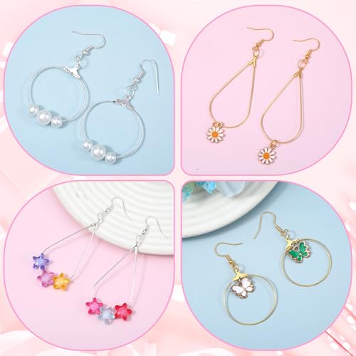 483Pcs Earring Making Kit, Earring Making Supplies with Beading Hoop Earrings Finding Component Accessories, Earrings Hooks, Jump Rings for Jewelry Make DIY Craft Christmas