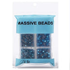 4000pcs Mixed Size Hot Fix Round Crystals Gems Glass Stones Hotfix Flat Back Rhinestones (Aquamarine) - color: Aquamarine, size: 4000 Count (Pack of 1)