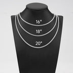 YOUBEIYEE 10 Pack Necklace for Women and Men Stainless Steel Square Rolo Chain Necklaces Bulk for Jewelry Making (16inch) - color: Steel 16"