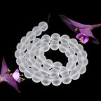 Natural Matte Gemstone Round Spacer Beads (4mm, Crystal Quartz) - color: Crystal Quartz, size: 4mm