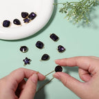 Song Xi Red Shape Random Charms For Jewelry Making Clear Crystal Charms Pendants Bracelets Necklace Earrings Bulk Keychain Arts And Crafts Diy Birthday Gifts For Women AB Color 12pcs - color: Random Shapes - Deep Purple