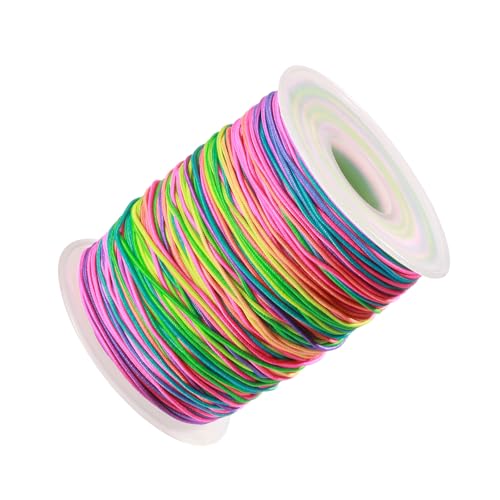 1mm Rainbow Stretchy Bracelet String, Sturdy Elastic Cord for Bracelet/Jewelry Making, Necklaces and Beading (328 Feet) - size: 328 Feet