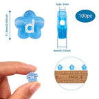 Cheriswelry 100pcs Dodger Blue Flower Letter Beads Transparent Acrylic Alphabet Crystal Beads Horizontal Hole Pony Loose Spacer 10.5x11.5mm for DIY Earring Bracelet Necklace Jewelry Making - color: Dodger Blue-Heart