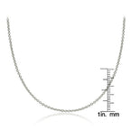 Hoops & Loops Sterling Silver 1.5mm Rolo Adjustable Chain Necklace, from 12" to 20" - color: 20"-Silver