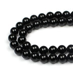 MJDCB Natural Stone Bead Black Onyx Gemstone Loose Beads for Jewelry Making Bracelet Necklace 4mm - color: Black Agate, size: 4mm