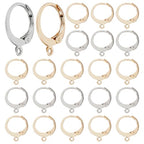 Beebeecraft 1 Box 100Pcs Leverback Earring Findings 18K Gold Plated Stainless Steel Huggie Hoop French Earring Hooks Ear Wire Clasp Clip Dangle for Jewelry Making DIY Findings - color: 100Pcs 18K Gold Platd 304 Stainless Steel #5