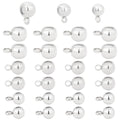 PH PandaHall 45pcs Sterling Silver Stop Beads - 3 Sizes, Slide Stopper, Locator Rings, Pendant, Brass Tube for Jewelry Making