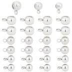PH PandaHall 45pcs Sterling Silver Stop Beads - 3 Sizes, Slide Stopper, Locator Rings, Pendant, Brass Tube for Jewelry Making