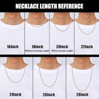 Fiusem 3.5mm Cuban Link Chains for Men, Silver Tone/Black/14K Gold Plated Stainless Steel Necklace Chain, Mens Necklace 16, 18, 20, 22, 24, 26, 28 Inch - size: 18 Inches, style: a.3.5mm width-steel
