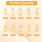 KALIONE 50Pcs Metal 0-9 Number Charm Pendants 0-9 Charms for DIY Craft Keychains DIY Jewelry Making Accessories - color: Gold
