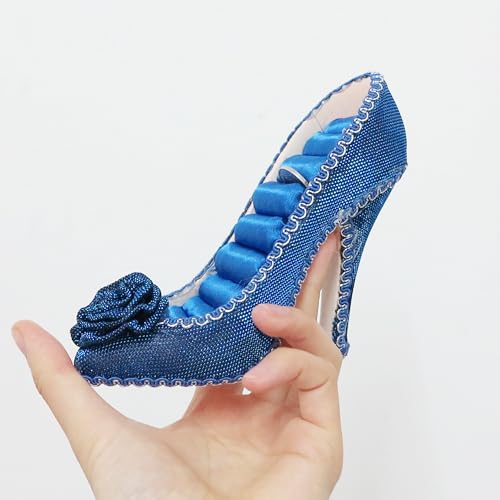 2 PCS Set Jewlery Display Shoe Ring Holder - Mannequin Necklace Display Bracelet Orgaziner (R/Blue) - color: R/Blue