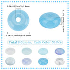 SUNNYCLUE 1 Box 400Pcs 6mm Abacus Beads Flat Round Glass Beads Bulk Small Cute Blue Transparent White Crystal Rondelle Loose Spacers for Bracelet Making Jewelry Necklace Crafts DIY Supplies Women - color: Blue