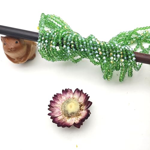 3mm4mm 1100pcs 800pcs Bicone Beads Crystal Glass Faceted Beads for Necklace Bracelet Earrings DIY Jewelry Crafts Making Project (4mm Grass GreenAB) - color: 4mm Grass GreenAB