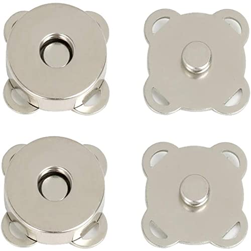 Magnetic Snaps Buttons Plum Magnetic Snap Closures for Purses Bags Clothes Handbags Scrapbooking,Magnetic Purse Closure Fasteners,Sewing on Magnetic Snaps for DIY Craft (15mm) (Silver) - color: Silver 12PCS, size: 15MM
