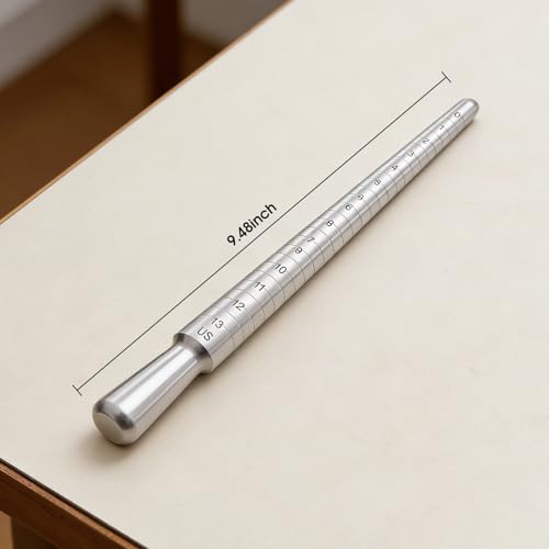 Eikovia 28PCS Ring Sizer Measuring Tool, Ring Mandrel Metal Sizing Kit, Ring Size Measurer & Shaper, Repair Fixer Jewelry Kit for Women & Men