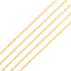 BEADIA 18K Gold Plated O Chains 2.0mm 2 Meters for Jewelry Making Findings - color: O Chain, size: 2.0mm