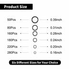 1100Pcs Open Jump Rings, Black Jump Rings Set 304 Stainless-Steel O Ring Connectors Open Ring for Bracelet Earrings Necklace Jewelry Making (4/5/6/7/8/10mm)… - color: Black