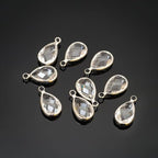 Adabele Grade A Birthstone Pendant Drop 11mm 14mm 16mm Sterling Silver Plated For Personalized Earrings Bracelet Necklace Anklet Pendant Keychain Craft Jewelry Making - color: April (diamond clear), size: 11mm Long - 50pcs