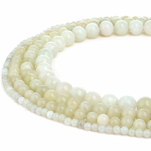 RUBYCA Natural New Jade Serpentine Gemstone Round Loose Beads for DIY Jewelry Making 1 Strand - 6mm - color: New Jade Serpentine, size: 6 MM