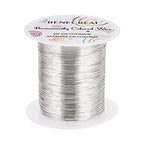 BENECREAT 26 Gauge 131 Yards Tarnish Resistant Silver Wire Jewelry Beading Wire for Beading Wrapping and Other Jewelry Craft Making - color: Silver, size: 26 Gauge