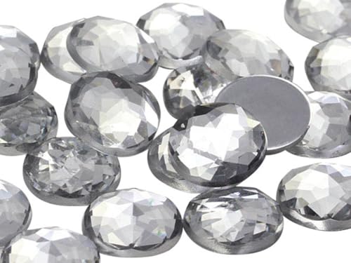 Allstarco 25mm Crystal H102 Flat Back Round Acrylic Rhinestones Plastic Circle Gems for Costume Making Cosplay Jewels Embelishments 20 Pcs (Crystal) - color: Crystal