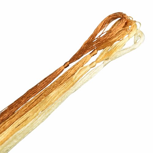 4 Skeins Mulberry Silk Floss Embroidery Thread Floss-Cross Stitch Threads China Silk Woven Jewelry Threads DIY Sewing Kits (13) - color: 13