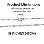 24 Pack Necklace Chains Stainless Steel Cable Chain Necklace Bulk for Jewelry Making, 18 Inches - color: 18 Inches