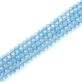 Adabele 15 Inch Natural Blue Crystal (Imitation Topaz) Gemstone Beads 6mm Faceted Flat Round Coin Gem Stone Spacer (65-69pcs) for Jewelry Making GZ13-13 - color: Blue Crystal (Blue Topaz Imitation), size: 15 Inch/1 Strand