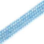 Adabele 15 Inch Natural Blue Crystal (Imitation Topaz) Gemstone Beads 6mm Faceted Flat Round Coin Gem Stone Spacer (65-69pcs) for Jewelry Making GZ13-13 - color: Blue Crystal (Blue Topaz Imitation), size: 15 Inch/1 Strand