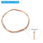 PATIKIL 33 Feet Solid Bare Copper Wire, 44 Gauge 99.9% Pure Copper Wire 0.05mm Soft Beading Wire Metal Plant Stem Ties for Jewelry Craft (10m) - size: 0.05mmx10m