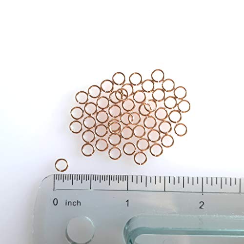 50pcs 14/20 Gold Filled Round Open Jump Rings 4.8MM OD, 3.2MM ID 20 Gauge by CRAFT WIRE - color: 20 Gauge, size: 4.8MM