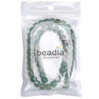 BEADIA Natural Green Aventurine Jade Flat Cut Round Drum Stone 8mmx7mm Loose Semi Gemstone Beads for Jewelry Making 38cm - color: Green Aventurine