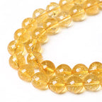 8mm 45Pcs Natural Citrine Beads for Jewelry Making Gemstone Round Loose Beads DIY Bracelet Necklace - color: Citrine, size: 8mm