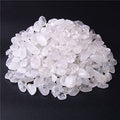 Natural 500 pcs White Stone No Hole Undrilled Irregular Chip Gemstone Beads Rock Gravel Crystal Tumble Minerals Gravel Specimen Energy Decorative Stone Fish Tank Stone - color: White Stone