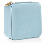 Vlando Small Travel Jewelry Box Organizer Display Case for Girls Women Gift Rings Earrings Necklaces Storage, Blue - color: Blue