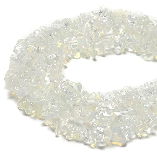 Gemstone Chips Natural Opalite 3-5mm Healing Crystals Waist Bracelets Necklace Kit Irregular Stone DIY Crafts Design Jewelry Making Approxi 32 inch - color: Opalite Chips