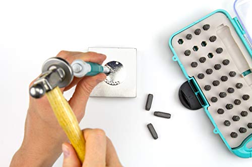 Cousin DIY Stamp & Go Metal Stamping Tool Kit Set with Hammer, Charms, Block and Bits, Multi